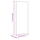 Wall Mirror Transparent Glass 15.7x39.4 in Decorative Inlays