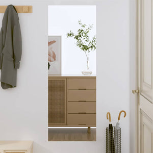 Wall Mirror Transparent Glass 15.7x39.4 in Decorative Inlays
