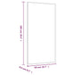 Wall Mirror Transparent Glass 19.7x39.4 in Wall mounting