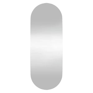 Wall Mirror Transparent Glass 5.9 x 15.7 in Wall mounting Oval