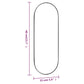 Wall Mirror Transparent Glass 5.9 x 15.7 in Wall mounting Oval