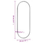 Wall Mirror Transparent Glass 7.9 x 19.7 in Wall mounting