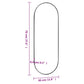 Wall Mirror Transparent Glass 11.8x27.6 in Classic/Traditional