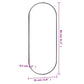 Wall Mirror Transparent Glass 13.8 x 31.5 in Wall mounting