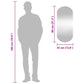 Wall Mirror Transparent Glass 13.8 x 31.5 in Wall mounting