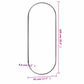 Wall Mirror Transparent Glass 17.7 x 39.4 in Wall Mirror Oval