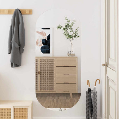 Wall Mirror Transparent Glass 17.7 x 39.4 in Wall Mirror Oval