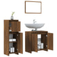Bathroom Furniture Set Brown oak Engineered wood Medium