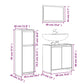 Bathroom Furniture Set Brown oak Engineered wood Medium