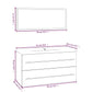 3 Piece Bathroom Furniture Set White