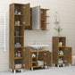 Bathroom Cabinet Smoked oak Engineered wood 11.8x11.8x70.5 in