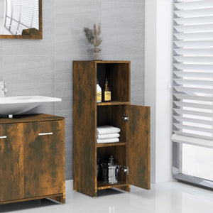 Bathroom Cabinet Smoked oak Engineered wood 11.8x11.8x37.4 in