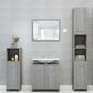 Bathroom Cabinet Grey Sonoma Engineered wood Medium
