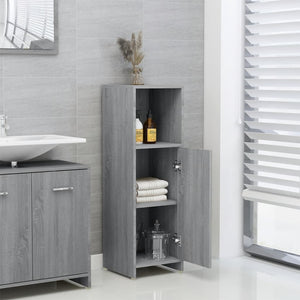 Bathroom Cabinet Grey Sonoma Engineered wood Medium