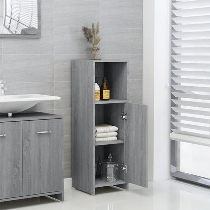 Bathroom Cabinet Grey Sonoma Engineered wood Medium