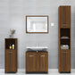 Bathroom Cabinet Brown Oak Engineered Wood Bathroom Cabinet