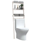 Toilet Rack White Solid Pine Wood 25.0x12.6x70.5 in Toilet Rack
