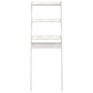 Toilet Rack White Solid Pine Wood 25.0x12.6x70.5 in Toilet Rack