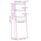 Toilet Rack White Solid Pine Wood 25.0x12.6x70.5 in Toilet Rack