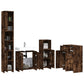 Bathroom Furniture Set Smoked oak Engineered wood Standard