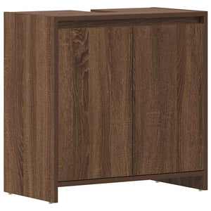 Bathroom Cabinet Brown oak Engineered wood Medium