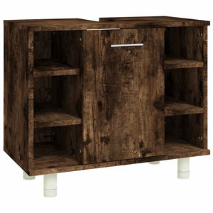 Bathroom Cabinet Smoked oak Engineered wood Medium