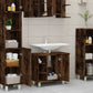 Bathroom Cabinet Smoked oak Engineered wood Medium