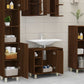 Bathroom Cabinet Brown oak Engineered wood Medium