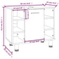 Bathroom Cabinet Brown oak Engineered wood Medium