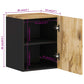 Bathroom Wall Cabinet Natural brown, Black