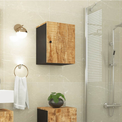 Bathroom Wall Cabinet Natural brown, Black