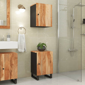 Bathroom Cabinet Natural wood and black