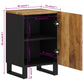 Bathroom Cabinet Honey brown Solid mango wood, engineered wood, iron