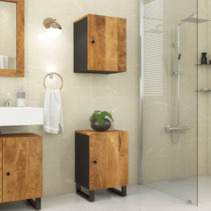 Bathroom Cabinet Honey brown Solid mango wood, engineered wood, iron