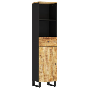 Bathroom Cabinet Black Solid Mango Wood 63 in high Modern