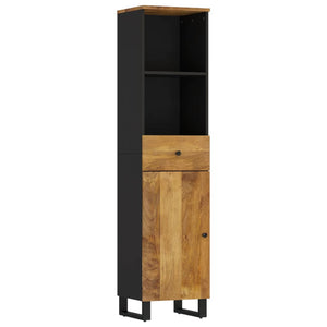 Bathroom Cabinet Honey brown Solid mango wood, engineered wood, iron