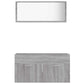 Bathroom Furniture Set Grey Sonoma Engineered Wood Standard