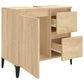 Bathroom Cabinet Sonoma oak Engineered wood, Metal