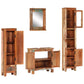 Bathroom Furniture Set Multi-colored Solid reclaimed wood, glass