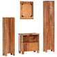 Bathroom Furniture Set Multi-colored Solid reclaimed wood, glass