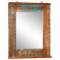 Bathroom Furniture Set Multi-colored Solid reclaimed wood, glass