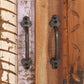 Bathroom Furniture Set Multi-colored Solid reclaimed wood, glass