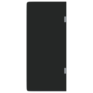 Wall-mounted Urinal Privacy Screen Black 35.4"x15.7" Tempered Glass
