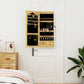 Mirror Jewelry Cabinet White Engineered wood, Glass, Polyester fabric