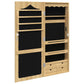 Mirror Jewelry Cabinet White Engineered wood, Glass, Polyester fabric