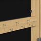Mirror Jewelry Cabinet White Engineered wood, Glass, Polyester fabric