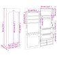 Mirror Jewelry Cabinet White Engineered wood, Glass, Polyester fabric