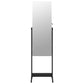 Mirror Jewelry Cabinet Black Engineered wood, Glass, Polyester fabric