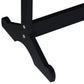 Mirror Jewelry Cabinet Black Engineered wood, Glass, Polyester fabric