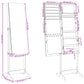 Mirror Jewelry Cabinet Black Engineered wood, Glass, Polyester fabric